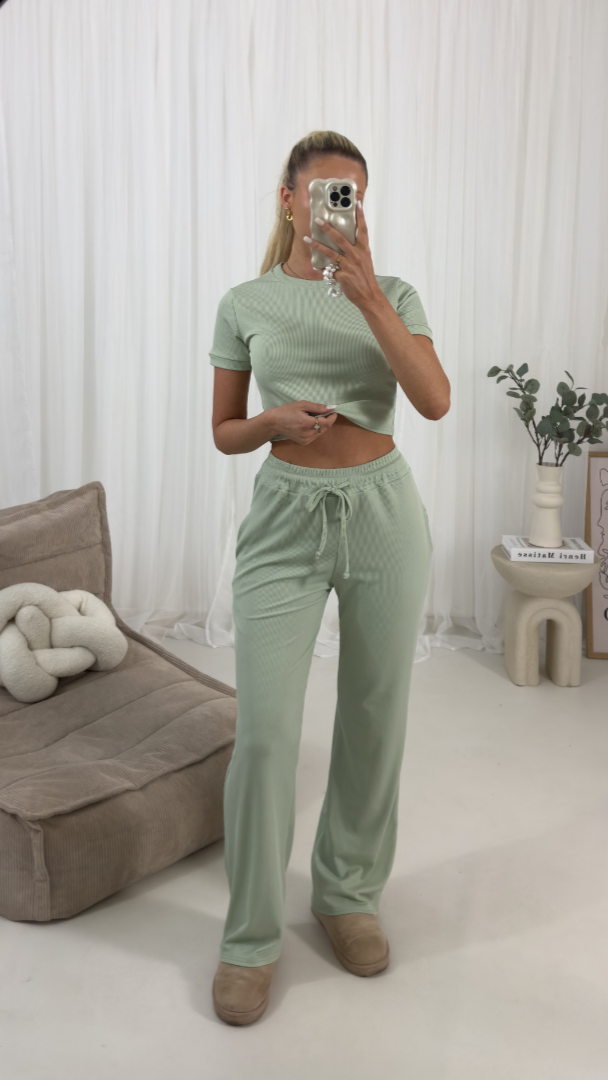 The Trina Crop Two Piece Lounge Set