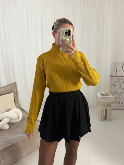 Anya Roll Neck Ribbed Top Jumper