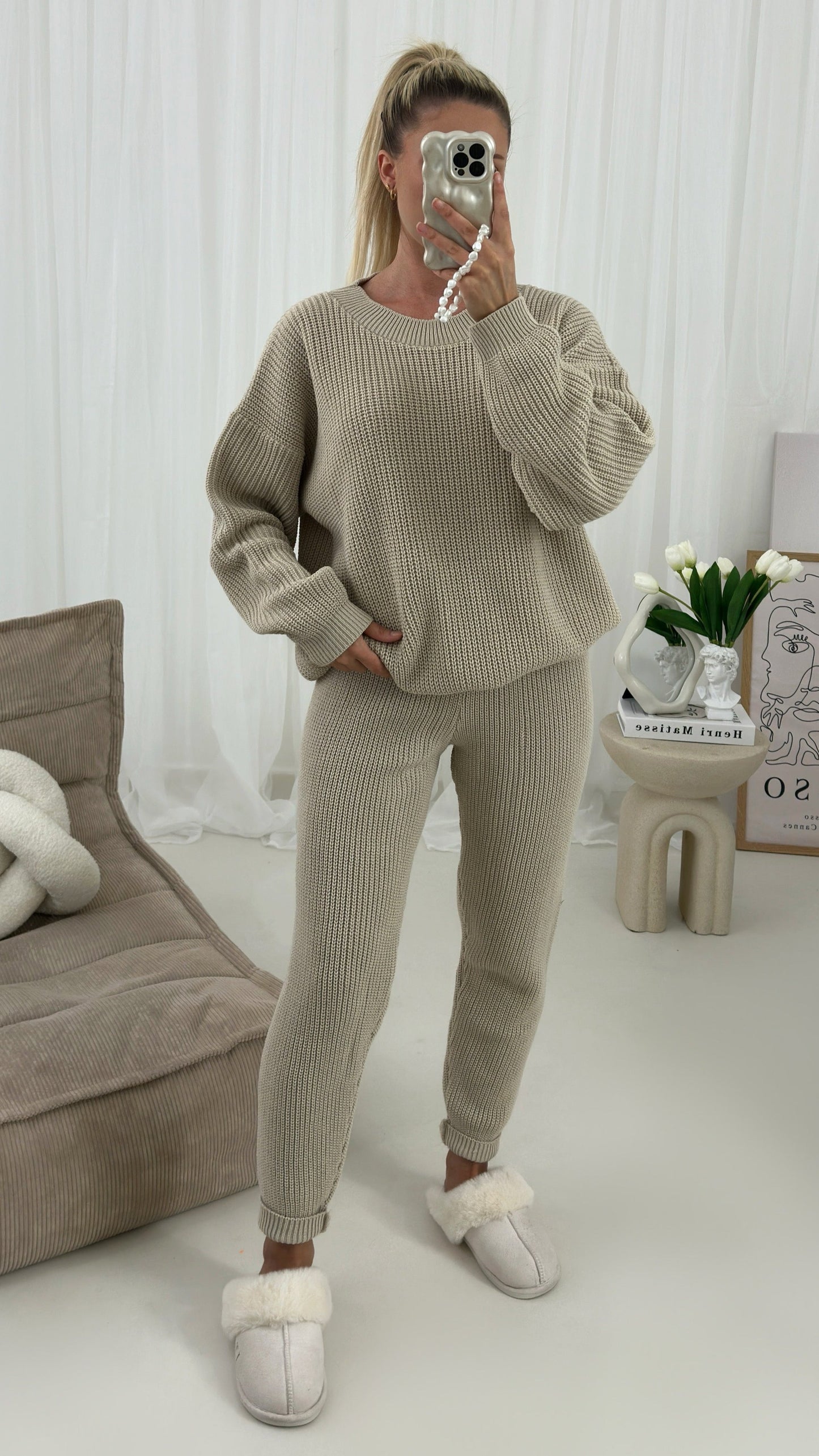 The Darcy Fisherman Knitted Two Piece Set