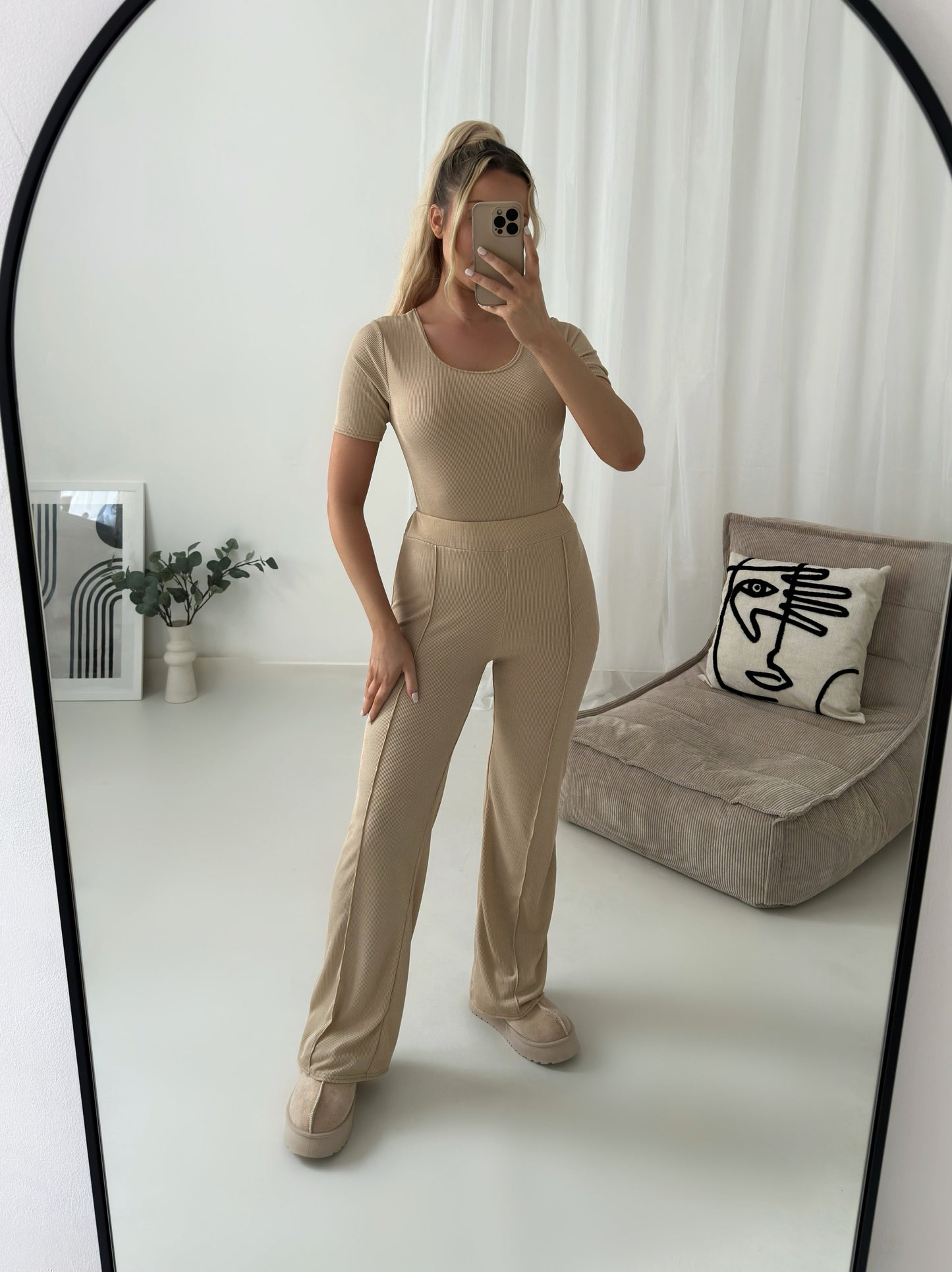 Flares & Bodysuit Two Piece Matching Lounge Set