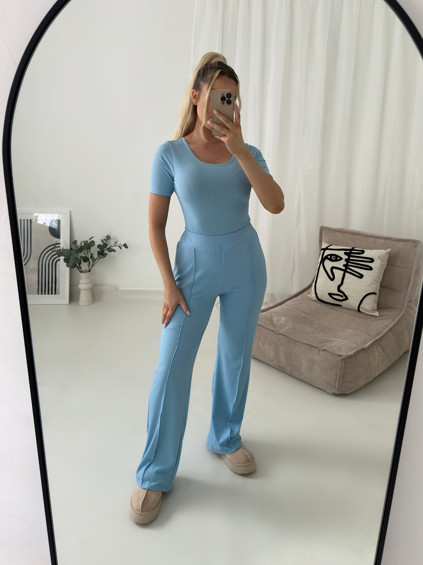 Flares & Bodysuit Two Piece Matching Lounge Set