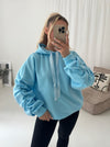 Ribbon Ruche Sleeved Hoodie