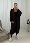 Isabella Balloon Sleeved Knitted Maxi Cardigan