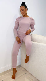 Button Shoulder Two Piece Tracksuit - Dressmedolly