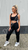 The Cargo Cropped Lounge Wear Two Piece Tracksuit with Crop Top and Cargo Trousers - Dressmedolly