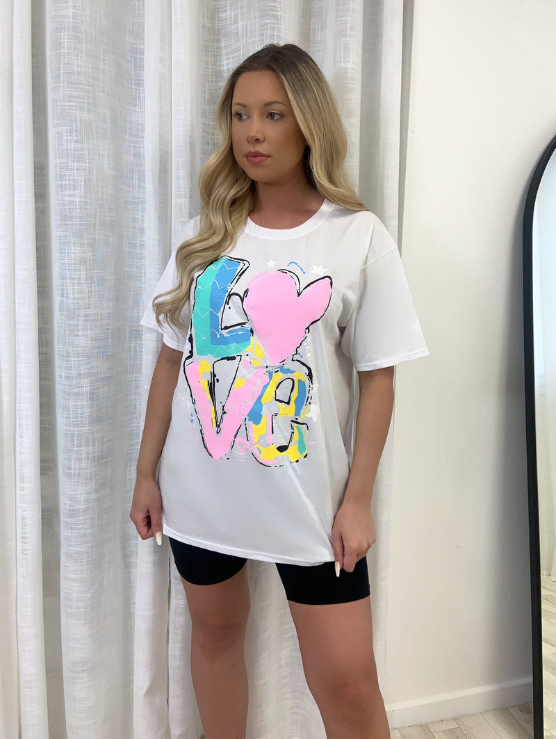 LOVE Splash Colour T-Shirt - Dressmedolly