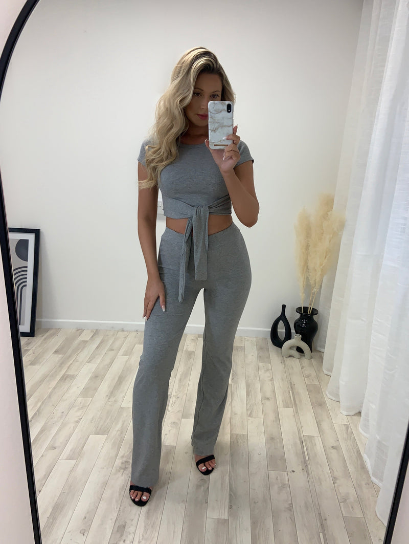 Angel Two Piece Trouser Tied Crop Set - Dressmedolly