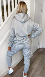 Ponti Hooded Ruche Sleeved Lounge Wear Tracksuit - Dressmedolly