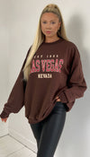 Overized  EST 1905 LAS VEGAS Sweater - Dressmedolly