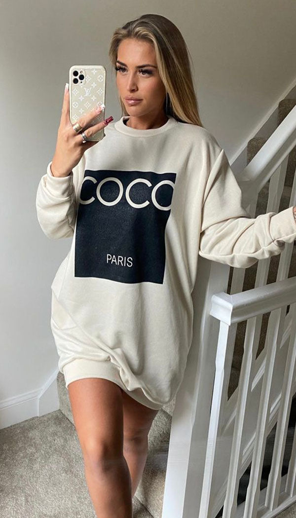 Coco Paris Oversized Sweater Dress - Dressmedolly