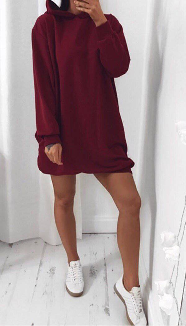 Oversized Boyfriend Long Hoodie Dressmedolly