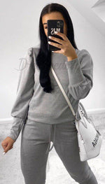 Ruche Sleeved Lounge Wear Tracksuit - Dressmedolly