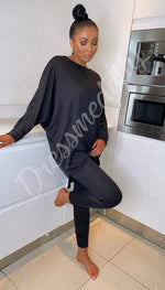 Hi-Lo Tracksuit Long Sleeved Two Piece Loungewear - Dressmedolly