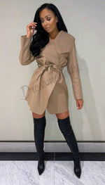 Wrap Over Short Belted Jacket - Dressmedolly