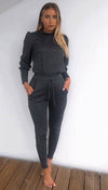 Ruche Sleeved Lounge Wear Tracksuit - Dressmedolly