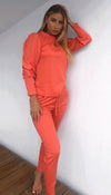 Ruche Sleeved Lounge Wear Tracksuit - Dressmedolly