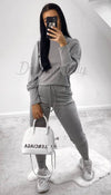 Ruche Sleeved Lounge Wear Tracksuit - Dressmedolly