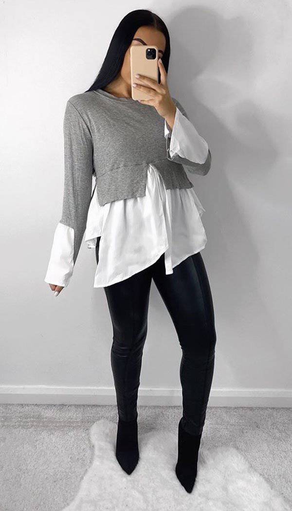 Shirt Hem Frill Sleeved Top - Dressmedolly