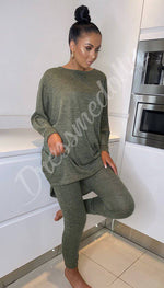 Hi-Lo Tracksuit Long Sleeved Two Piece Loungewear - Dressmedolly