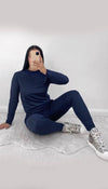 Long Sleeved Quality Plain Round Neck Tracksuit - Dressmedolly