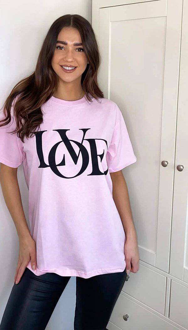 "LOVE" Short Sleeved T-shirt - Dressmedolly