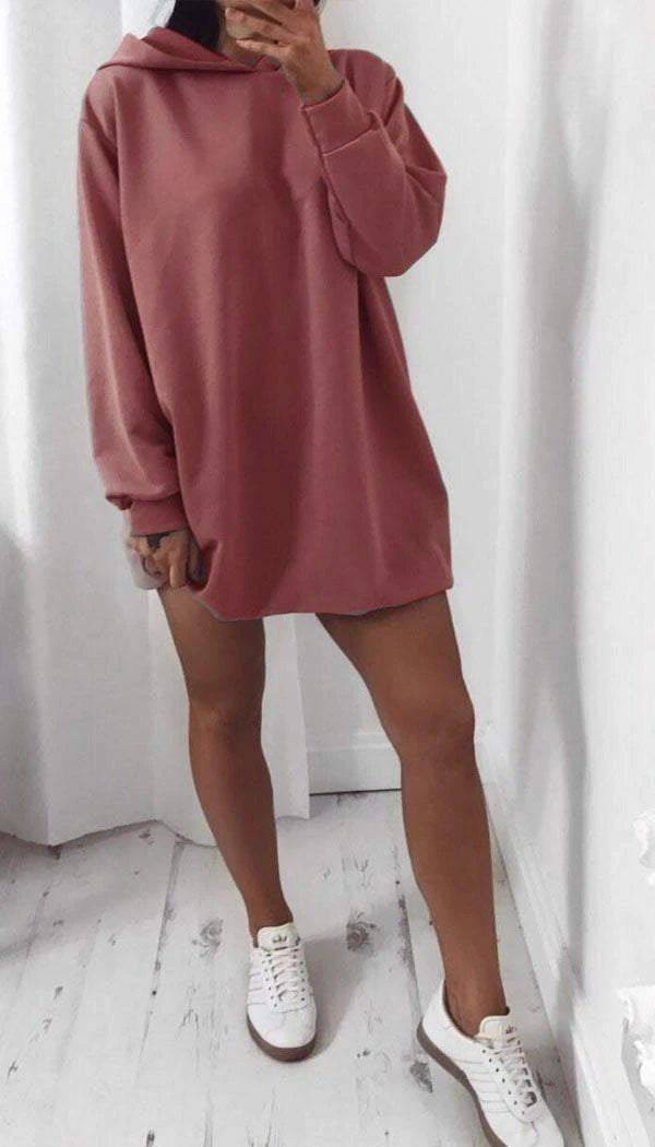 Oversized Boyfriend Long Hoodie - Dressmedolly