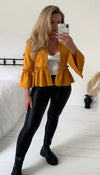 The Frill Sleeved And Hem Blazer - Dressmedolly