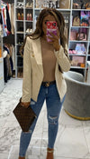 Luxury Gold Button Blazer Jacket - Dressmedolly