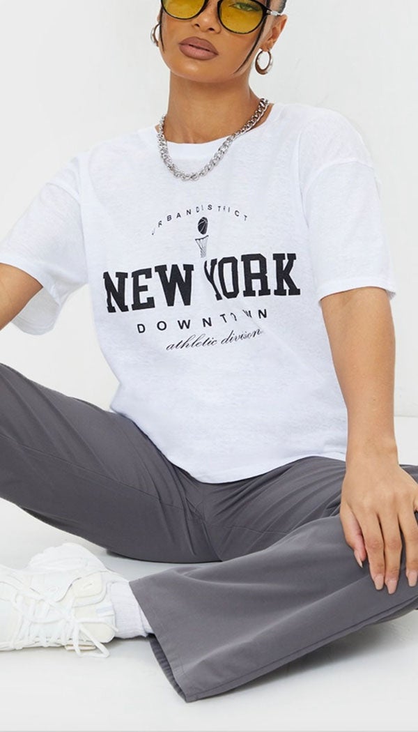 " NEW YORK DOWNTOWN " Oversized T-Shirt - Dressmedolly