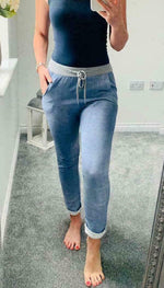 Denim Elasticated Joggers - Dressmedolly