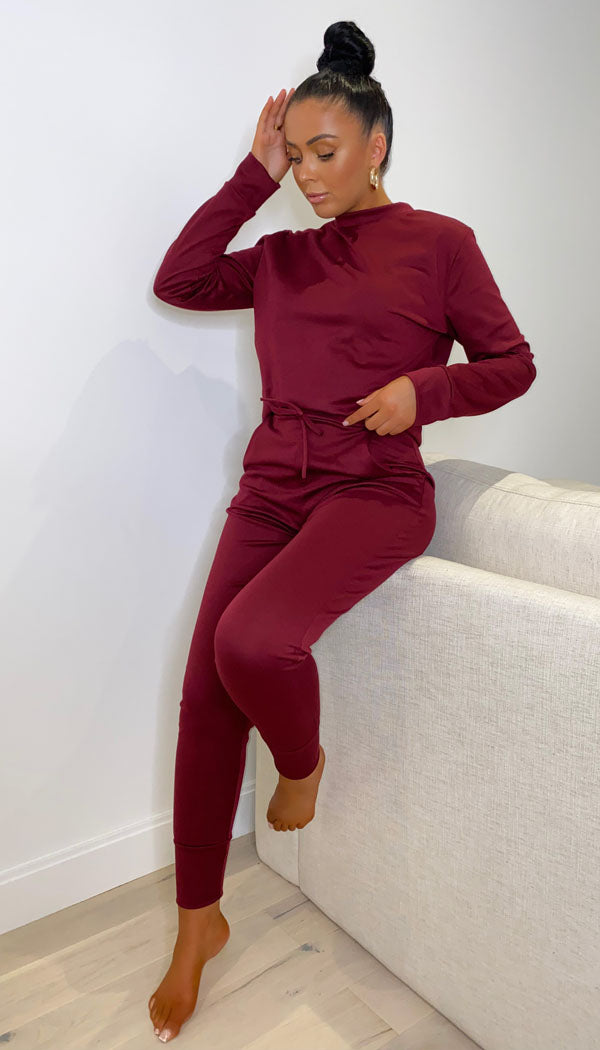 The Boxy Short Sleeved Round Neck Two Piece Loungewear Tracksuit