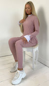 Pleated Neck And Frill Arm Two Piece Tracksuit - Dressmedolly